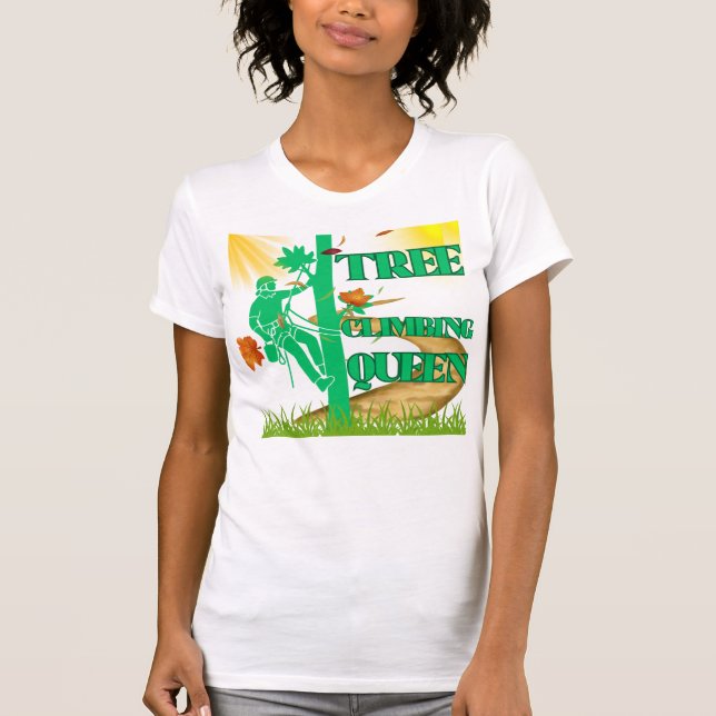 Trädklättringsdrottning T-shirt – Arborist flicka  (Framsida)