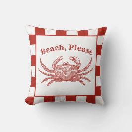 Trädklippt krabba, Beach, snälla, pun Kudde