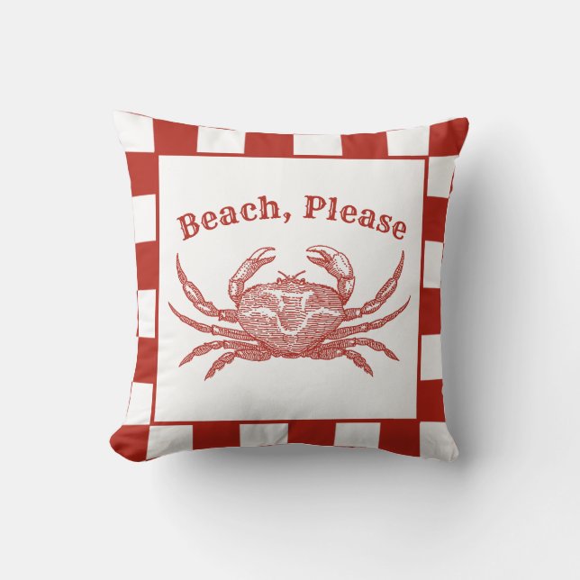 Trädklippt krabba, Beach, snälla, pun Kudde (Framsida)