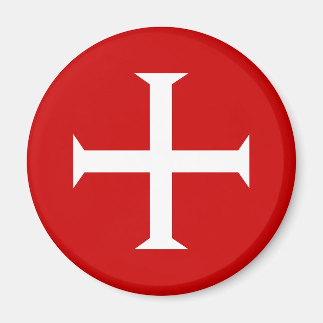 Trädknivar röd kor malta teutoniskt sjukhus magnet (Framsidan)