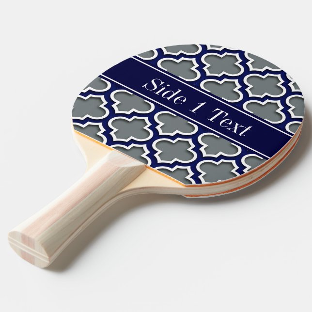 Trädkolsflottan Whmaroccan #5DS Navy Namn Monogram Pingisracket (Frontvinkel)