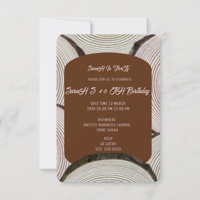  Trädkolumnlinjer Bröllopsinbjudan Ljusblå,  Spara Datumet (Framsida)