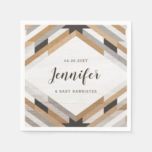 Trädkornigt Neutralt Anpassningsbar Party Napkin Pappersservett (Framsidan)