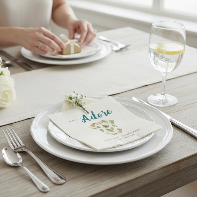 Trädkvist Ekblad "Adore" Baby Shower Servett (Skapare uppladdad)