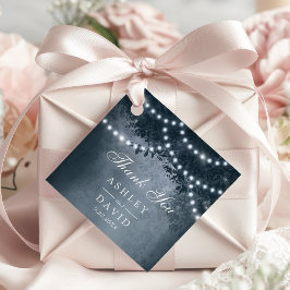 Trädland Bröllop vid Rustic Träd Canopy Ljus Gåvor Etiketter