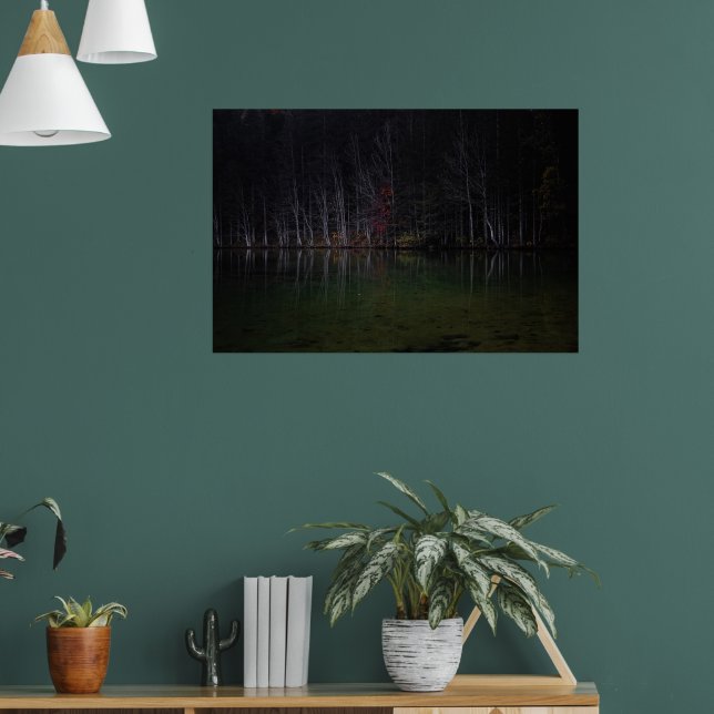 Trädlandskap vid sjö poster (Vardagsrum 1)