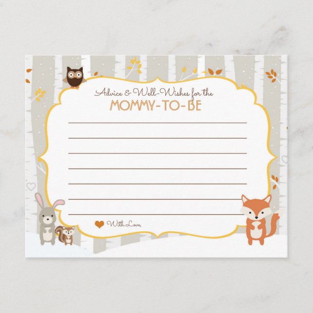 Trädlandspest/vykort för babyskor rådkort (Framsida)