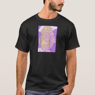 Trådless Aidadaism Kräm Katt Smälter På En Moln T Shirt