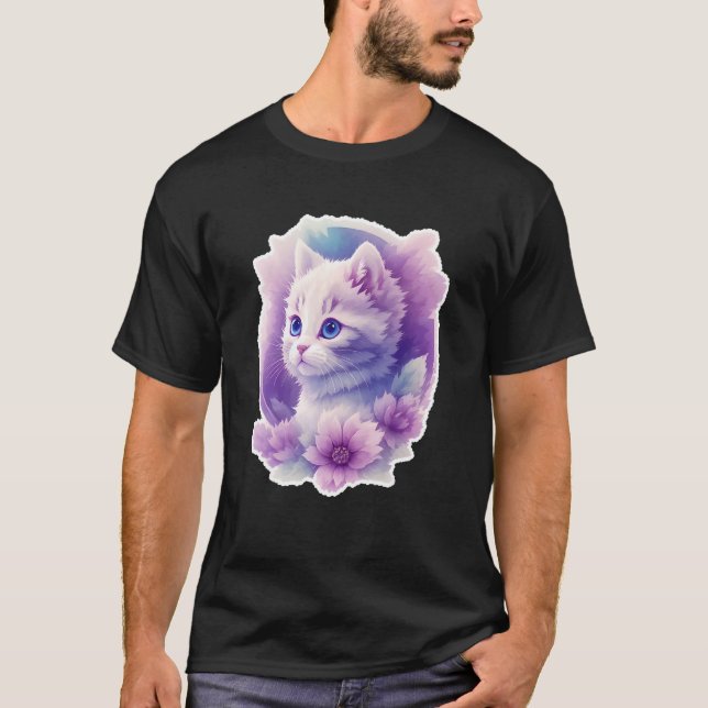 Trådlös baby-kattutformning t shirt (Framsida)