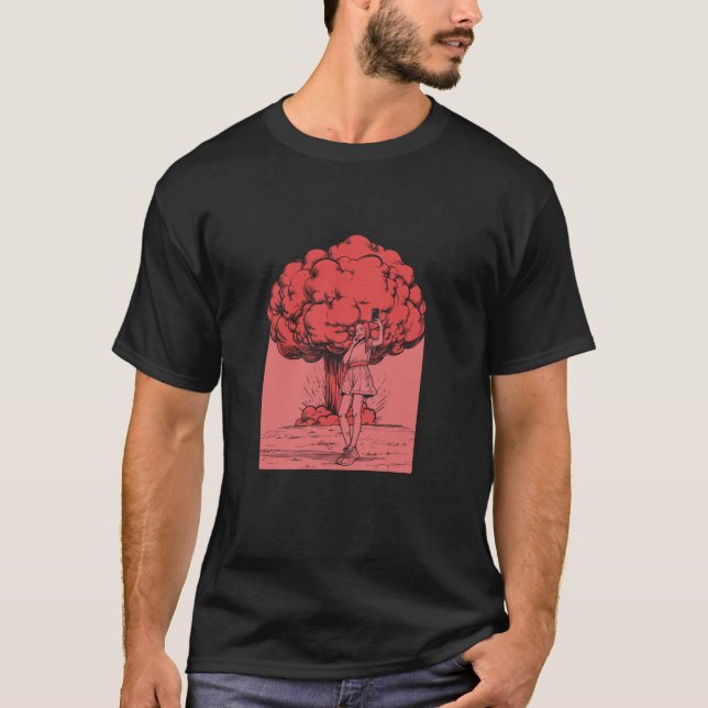 Trådlös Benk Atomic Selfie Grafisk T Shirt (Framsida)