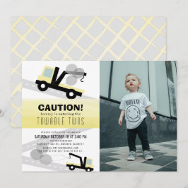 Trådlös dubbel födelsedag inbjudningar