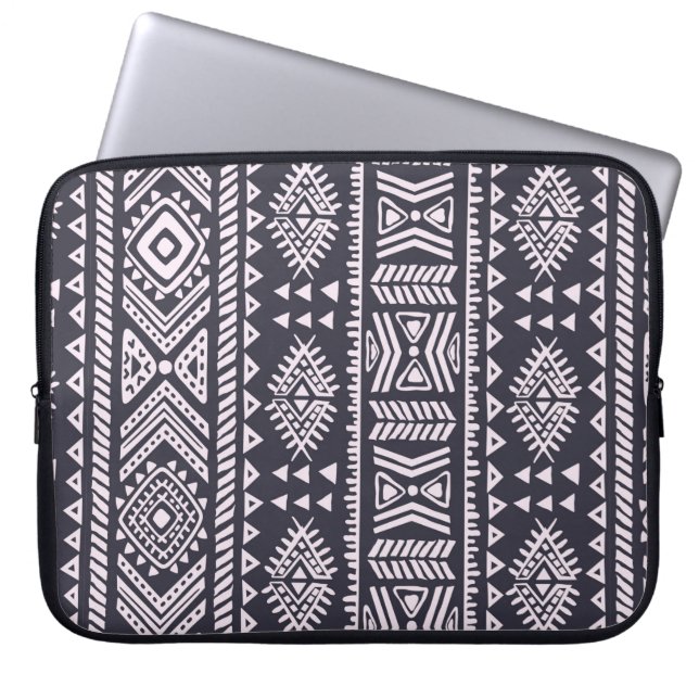 Trådlös etnisk illustration mönster laptop fodral (Framsidan)