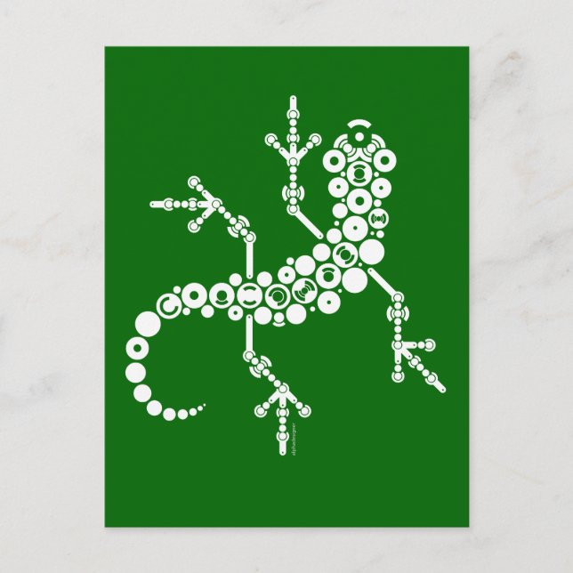 Trådlös Gecko Vykort (Framsida)