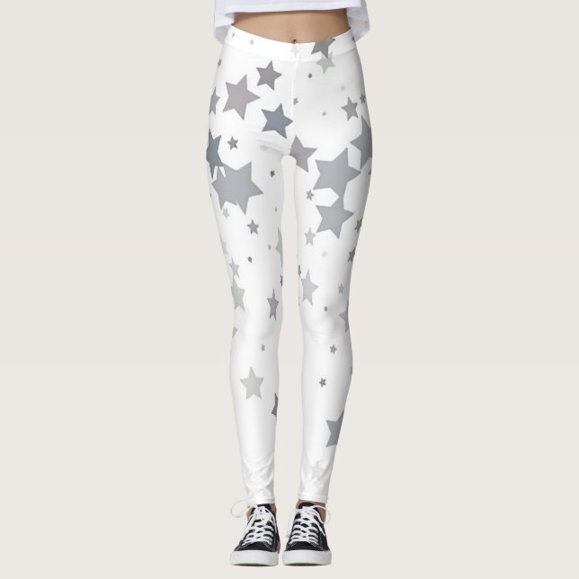 Trådlös grått-stjärtkudde leggings (Framsida)