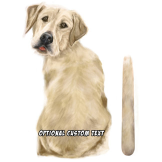 Trådlös Gul lab Hund Kar Decal-etikett