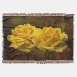 Trådlös Gul ros-vridsvevett Mysfilt