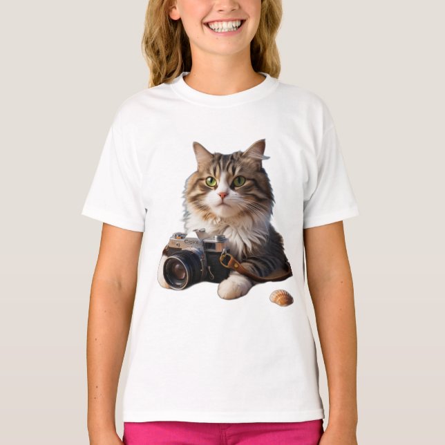 Trådlös hankatt t shirt (Framsida)