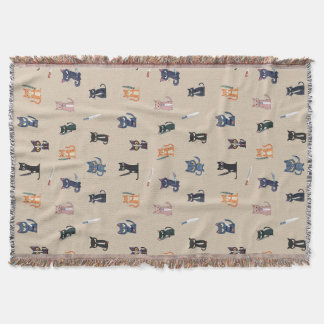 Trådlös kasse och Knivar Throw Blanket Filt