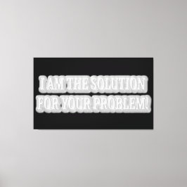 Trådlös teckningsdesign om "JAG ÄR LÖSNINGEN" Köp Canvastryck