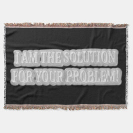 Trådlös teckningsdesign om "JAG ÄR LÖSNINGEN" Köp Filt