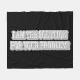 Trådlös teckningsdesign om "JAG ÄR LÖSNINGEN" Köp Fleecefilt