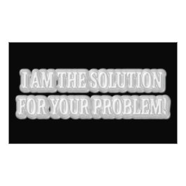 Trådlös teckningsdesign om "JAG ÄR LÖSNINGEN" Köp Fototryck