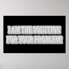 Trådlös teckningsdesign om "JAG ÄR LÖSNINGEN" Köp Poster