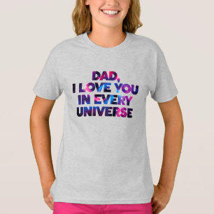 Trådlös textdesign Pappa I kärlek dig i alla unive T Shirt