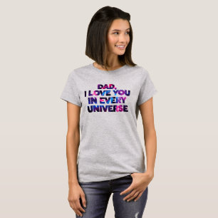 Trådlös textdesign Pappa I kärlek dig i varje univ T Shirt
