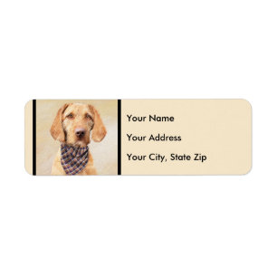 Trådlös Vizsla-målning - Cute Original Hund Art Returadress Etikett
