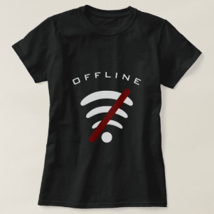 Trådlös Zon T-Shirt Offline - Anpassningsbar Text