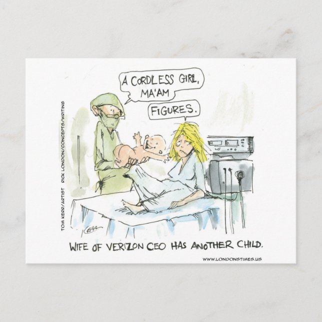 Trådlösa Baby-kort Tees Mugg & Getter Vykort (Framsida)