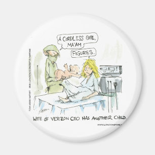 Trådlösa Baby Roliga Kort T-Shirtar Muggar & Gåvor Magnet