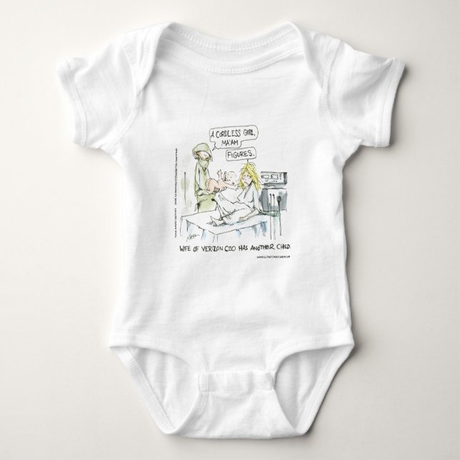 Trådlösa Baby Roliga Kort T-Shirtar Muggar & Gåvor T Shirt (Framsida)
