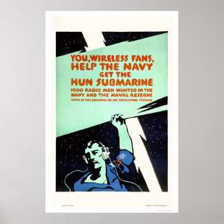 Trådlösa Fläkt, hjälp flottan (US02299) Poster