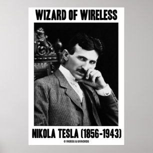 Trådlösa Nikola Tesla-guiden (1856-1943) Poster