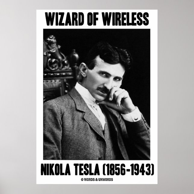 Trådlösa Nikola Tesla-guiden (1856-1943) Poster (Framsidan)