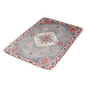 Trådlösa trådar: Heritage Boho Moroccan Geometry Badrumsmatta