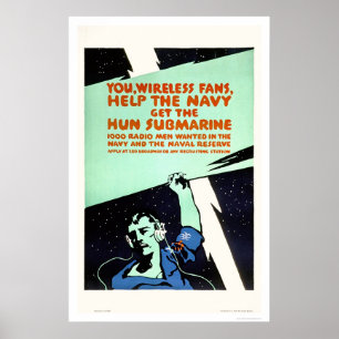 Trådlösafläktar, hjälper marinen (US02299) Poster