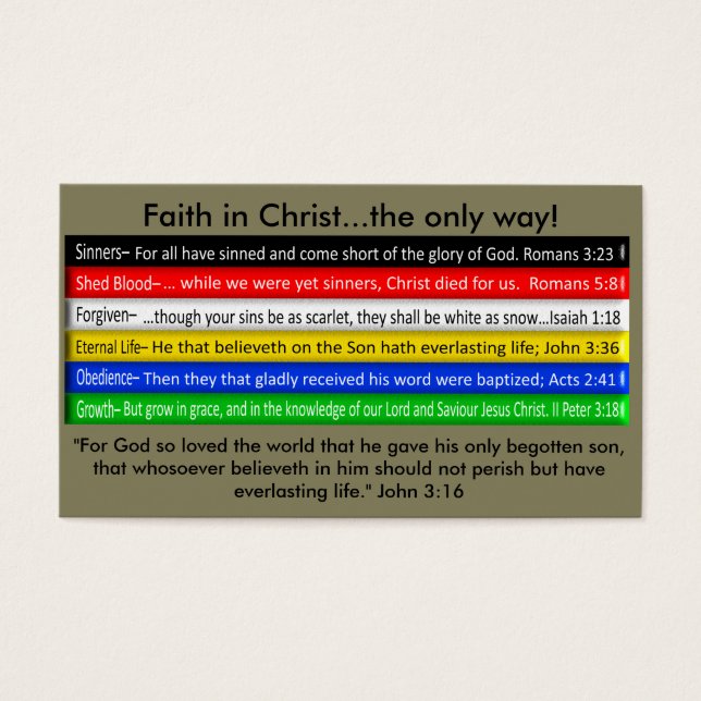 Trådlöst Bok-Gospel-kort Visitkort (Framsidan)