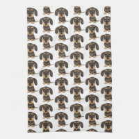 Trådlöst Dachshund| Cute Teckel-Hund mönstrad