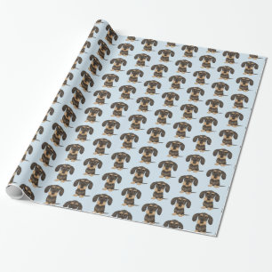 Trådlöst Dachshund  Cute Teckel-Hund mönstrad Presentpapper
