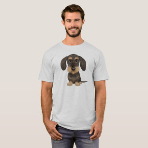 Trådlöst Dachshund  Cute Tecknad hund Teckel T Shirt