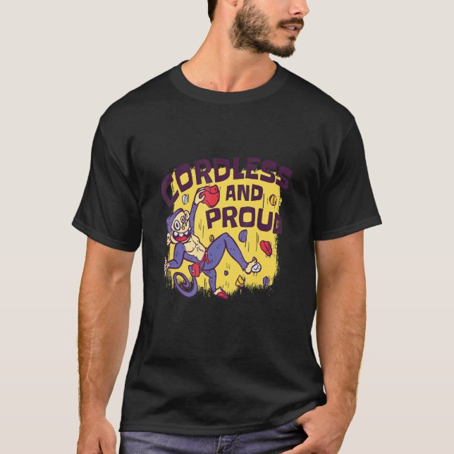 Trådlöst och stolt klättring t shirt (Framsida)