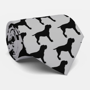 Trådlöst pekande Griffon Hund Silhouette Slips