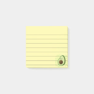 Trådlöst Tecknad Avocado Distress, 3 x 3 Post-it Block