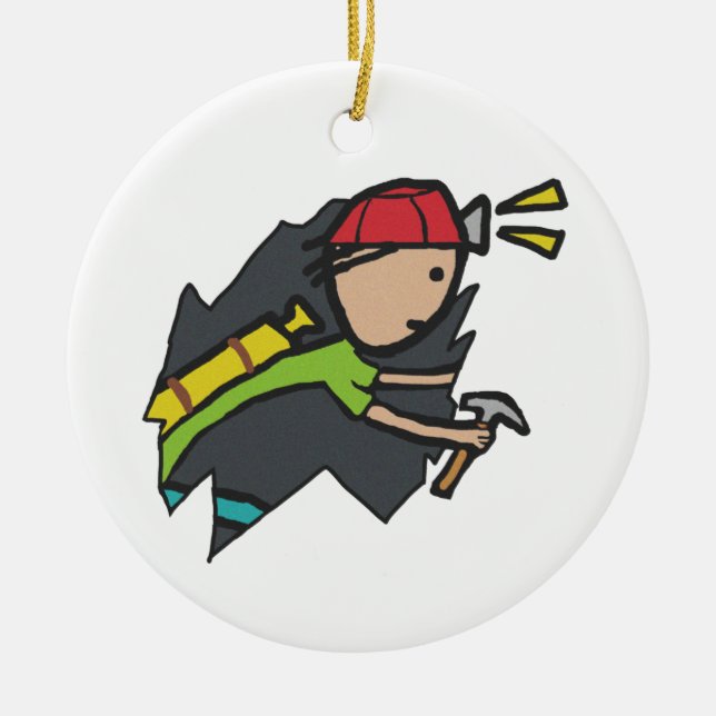 Trädning och Spelunking Julgransprydnad Keramik (Framsidan)