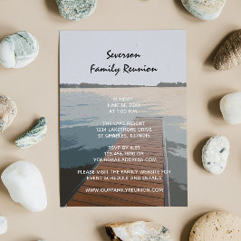 Trädocka på sjö Familjeåterträff Inbjudningar