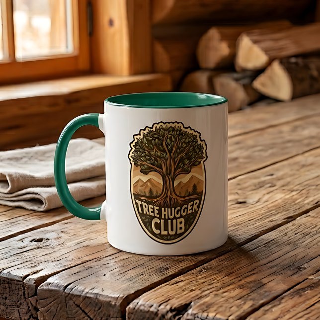 Trädomfamnare Klubb Tvåtons Kaffe Mugg (Skapare uppladdad)