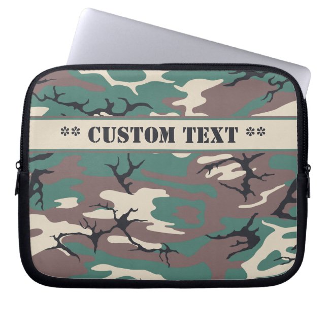 Trädområde med Anpassningsbar Text Laptop Fodral (Framsidan)